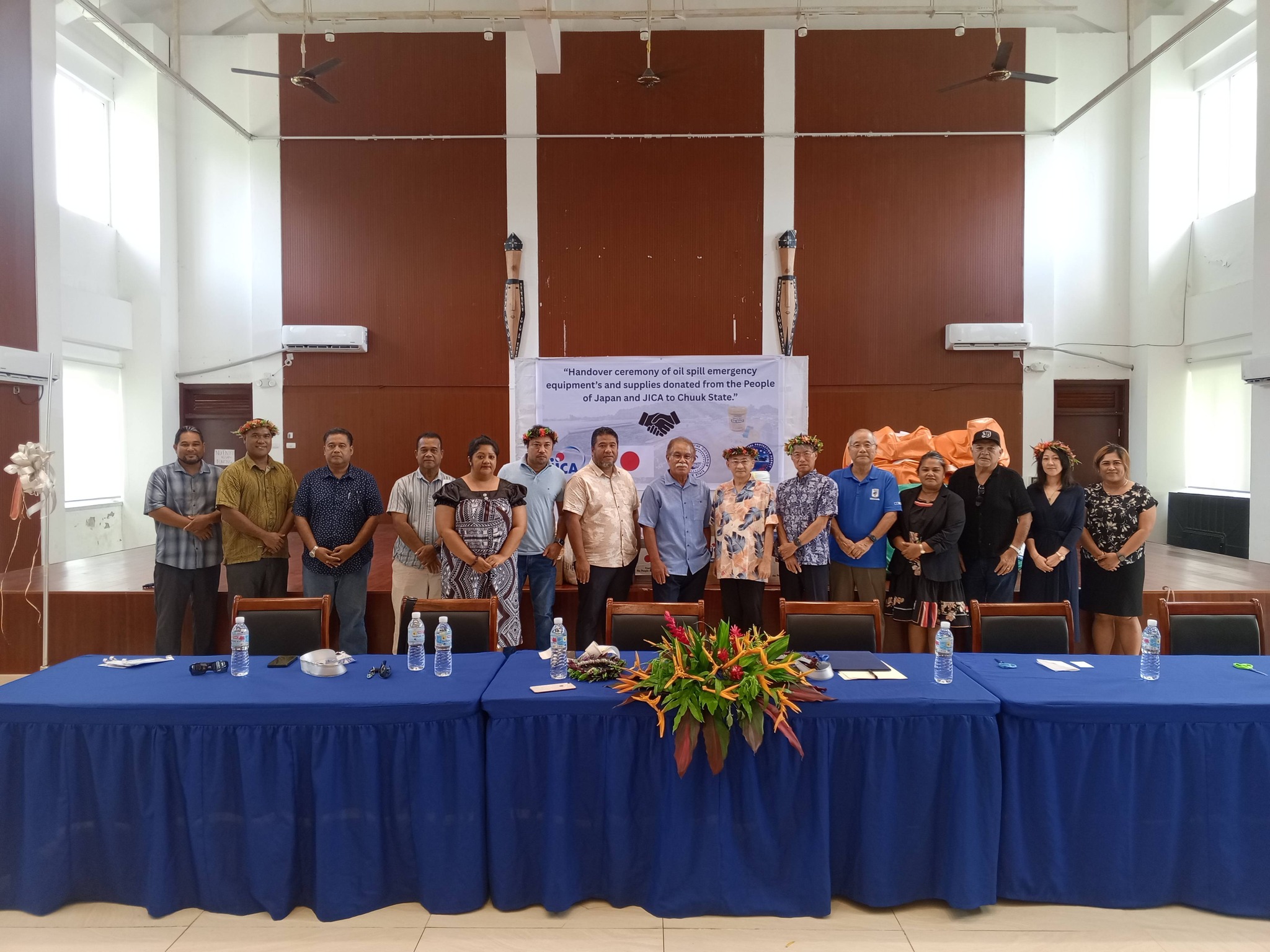 Completion of Delivery of Emergency Relief Equipment for Oil Spill Damage in the Federated States of Micronesia						 						